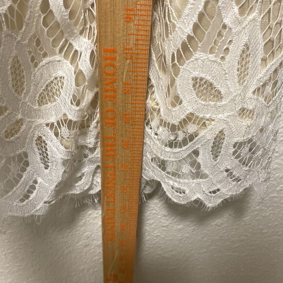 womens lace romper xs small white cream shorts light thin nwt tt - Picture 8 of 9